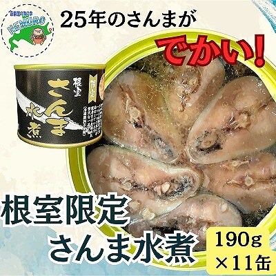 【12/31決済分まで1月配送】【北海道根室産】さんま水煮11缶 F-78012