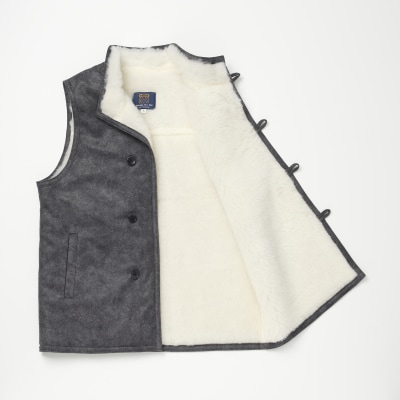 メリノン「羊毛ベスト」男女兼用 Lサイズ グレー