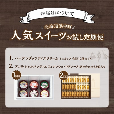 <全2回・連続>北海道浜中町の人気スイーツお試し定期便_ H0100-007