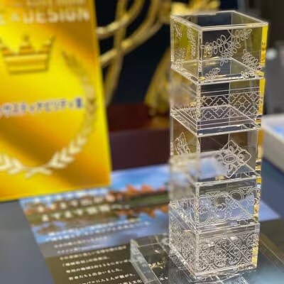 【TOMONARI】アクリル升 mas/mas 0.3合　5個セット【世田谷みやげ】