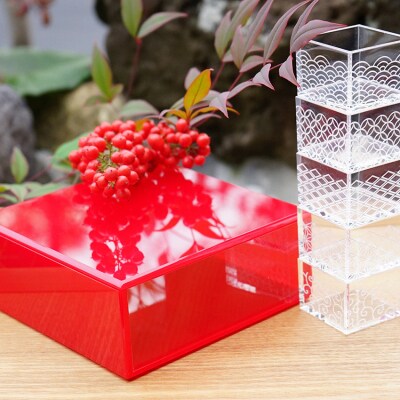 【TOMONARI】アクリル升 mas/mas OJU(お重)セット【世田谷みやげ】