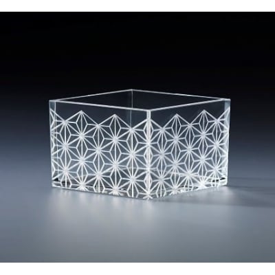 【TOMONARI】アクリル升 mas/mas(マスマス)1合枡　麻の葉