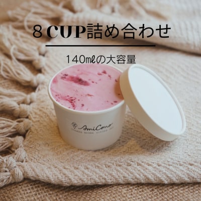 季節の天然素材ジェラート AmiCono seasonal 8種8CUPS SET