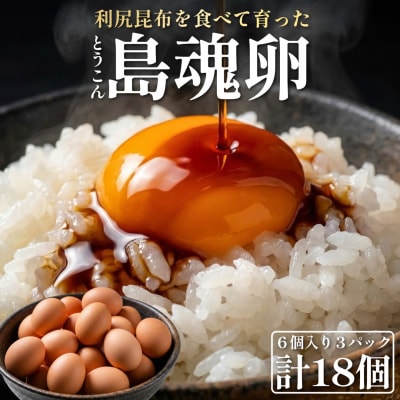 【2026年先行受付】利尻島大自然養鶏卵「島魂」6個入り×3パック(計18個) [1100006]