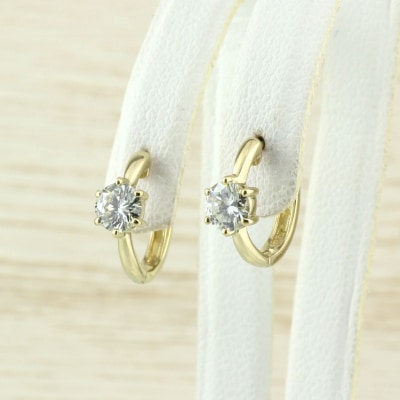 K18YG ダイヤモンド 一粒石 フープピアス eo672k18yg