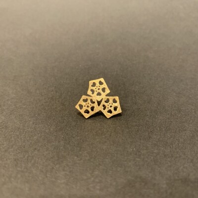 オクラ-パッド　ピンブローチ(金) 【kt059-002-1】