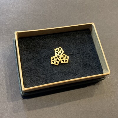 オクラ-パッド　ピンブローチ(金) 【kt059-002-1】