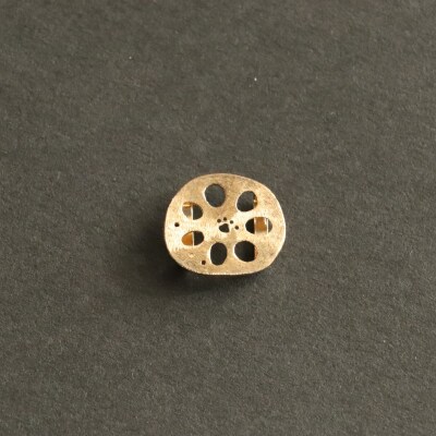 レンコン-パッド帯留め(金) 【kt059-004-1】