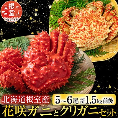 【北海道根室産】花咲ガニとクリガニ5～6尾(計1.5kg前後) A-57015