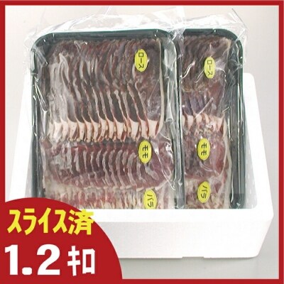【北海道根室産】鹿肉(焼肉・すき焼・しゃぶしゃぶ)600g×2P C-07005