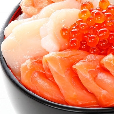 いくら300g、ほたて500g、サーモン500g前後 F-81002