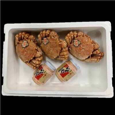 【北海道根室産】毛がにと醤油いくら D-01052