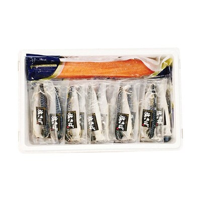 お刺身トラウトサーモン3.5kg、塩さばフィレ20P D-09020