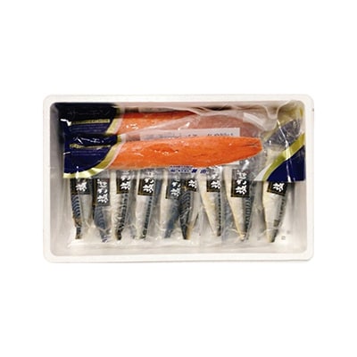 お刺身トラウトサーモン1.5kg、塩さばフィレ20P C-09021