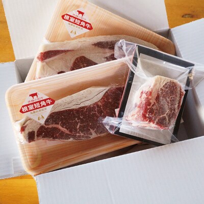 【北海道根室産】短角牛ステーキ3種セット C-13009