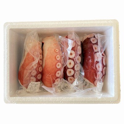 【北海道根室産】ボイル水たこ足ブロック4P(計1.8kg) C-20005
