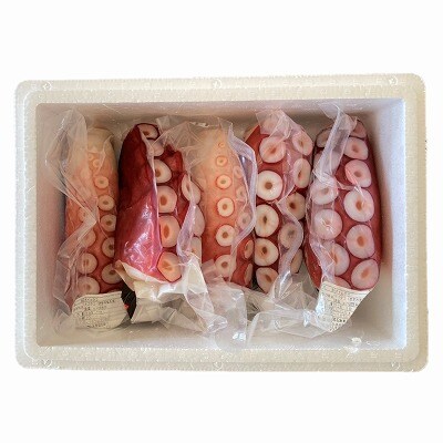 【北海道根室産】ボイル水たこ足ブロック5P(計2.4kg) F-20005