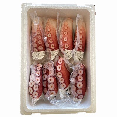 【北海道根室産】ボイル水たこ足ブロック8P(計4kg) D-20005