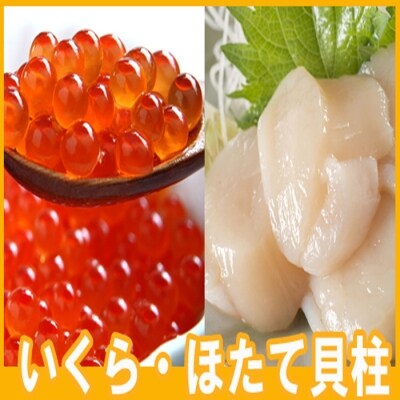 いくら100g×4P、ほたて貝柱500g×2P D-70036