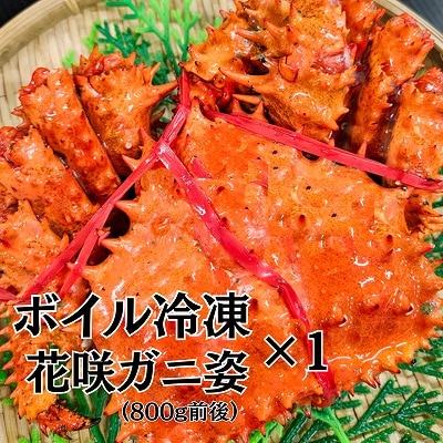 【北海道根室産】ボイル冷凍花咲ガニ姿800g前後×1尾 C-66024