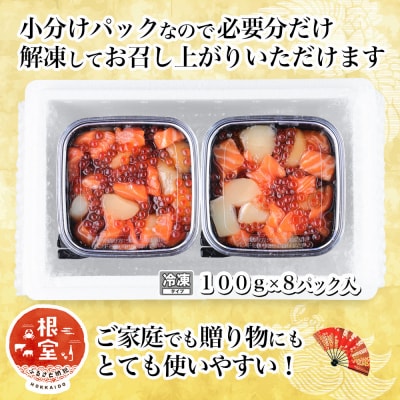 いくら・ほたて・サーモンのごろごろ海鮮丼×8P C-81005