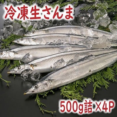 【北海道根室産】冷凍生さんま500g×4P(計2kg) A-19016