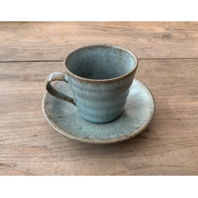 ソーサー付きコーヒーカップセット(みかん灰)