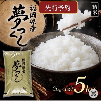 【新米　令和8年産】9月～出荷【食味鑑定士厳選】福岡県産 夢つくし5kg(5kg×1袋)(香春町)