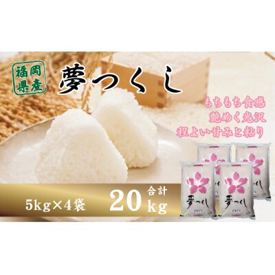 令和4年産　福岡県産夢つくし20kg(5kg×4)(香春町)