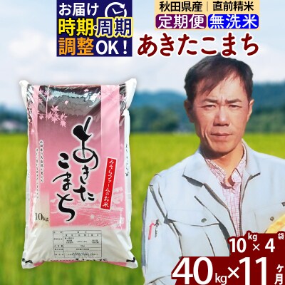 令和7年産《定期便11ヶ月》秋田県産あきたこまち40kg 無洗米|msrf-31111