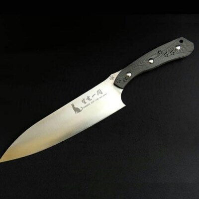 紫電一閃　ZDP-189 カーボン柄　牛刀　サーバルキャットver 