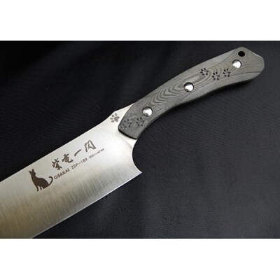 紫電一閃　ZDP-189 カーボン柄　牛刀　サーバルキャットver 