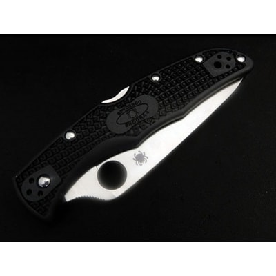 H40-06 【スパイダルコ】エンデューラ4 フルフラット ブラック(折りたたみナイフ)