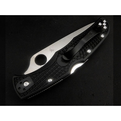 H40-06 【スパイダルコ】エンデューラ4 フルフラット ブラック(折りたたみナイフ)