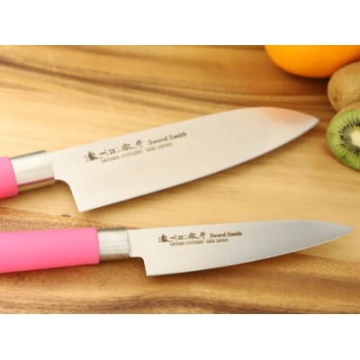 濃州正宗作　料理包丁2点セット(ピンク)　H10-78