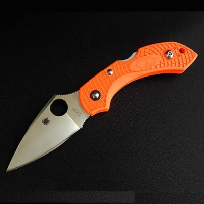 H30-50 【スパイダルコ】ドラゴンフライ2 オレンジ(折りたたみナイフ)