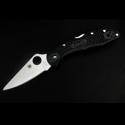【スパイダルコ】デリカ4 フルフラット ブラック(折りたたみナイフ)