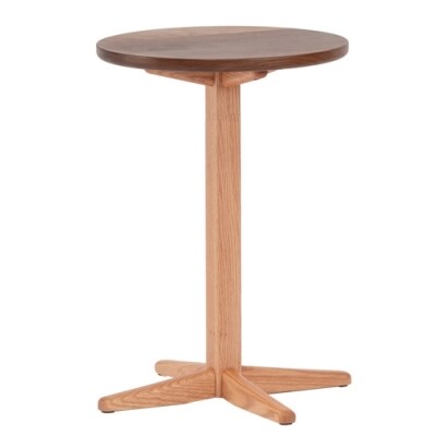 IGNITE サイドテーブル【円形・オーク&ウォルナット材】JIG-STX196-42 PNO+W