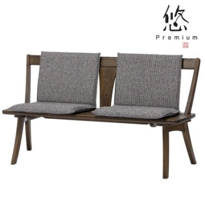 悠プレミアム 背付ベンチ (クッション付き) JYU-LB31-120 PGK/EハウゼンNV