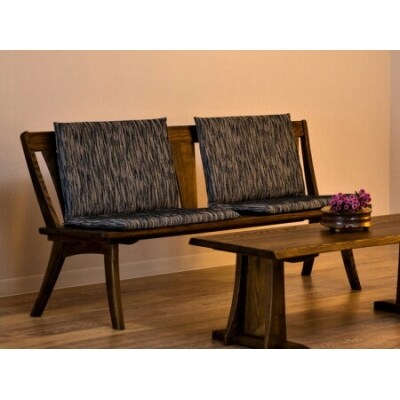 悠プレミアム 背付ベンチ (クッション付き) JYU-LB31-120 PGK/EハウゼンNV