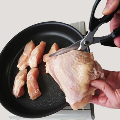 刃先を浮かせて置けるキッチンバサミ&厚切り薄切りワイドピーラー H8-62