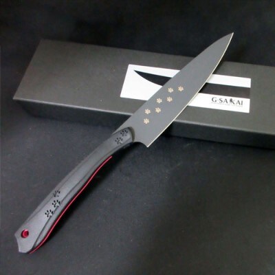 H45-19 NYAIFE KITCHEN【ブラックブレード】ペティブラック/ピンク スナネコver