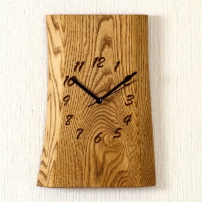 栗の木の一枚板時計　JTK001-OBK 