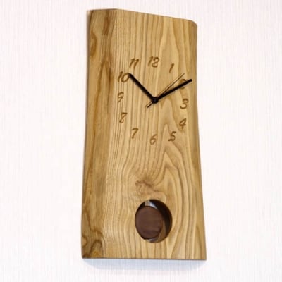 栗の木の一枚板 【振り子】 時計　JTK002-ONK