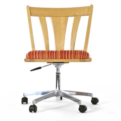 悠プレミアム ワークチェアJYU-WC2135K ONK/グラフRE (背クッション&キズガード付き