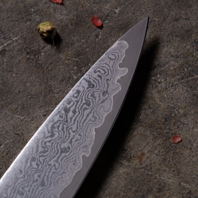 H20-82　ブラックダマスカス ペティナイフ BD-02 黒
