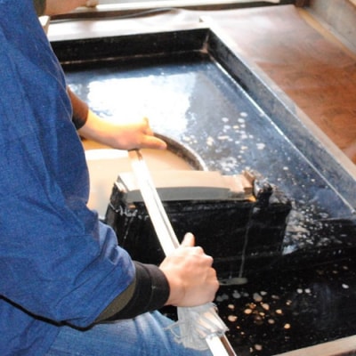 H184-02【職人技】日本刀の研ぎ(短刀) 濃州堂