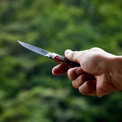 アウトドアナイフ トラウト&バード(フラット)ジグドボーン TS-535ANZ