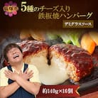 5種のチーズ入り鉄板焼ハンバーグ(デミグラスソース)16個