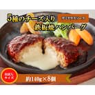 5種のチーズ入り鉄板焼ハンバーグ(デミグラスソース)8個セット